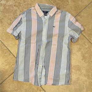 Vineyard Vines Short-Sleeve Button-Down — Stripes Boy Large 16